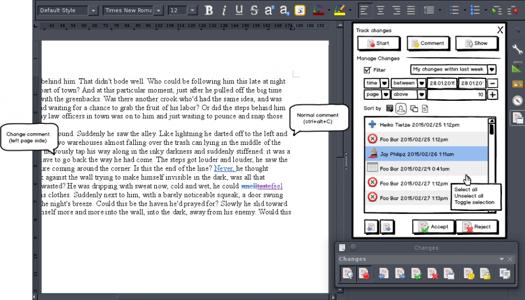 Tracking changes with LibreOffice LibreOffice Design Team