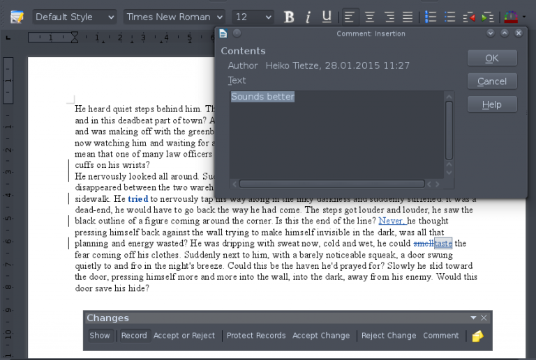 Tracking changes with LibreOffice LibreOffice Design Team